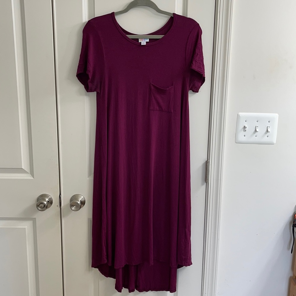 Lularoe Wine Colored Carly Dress